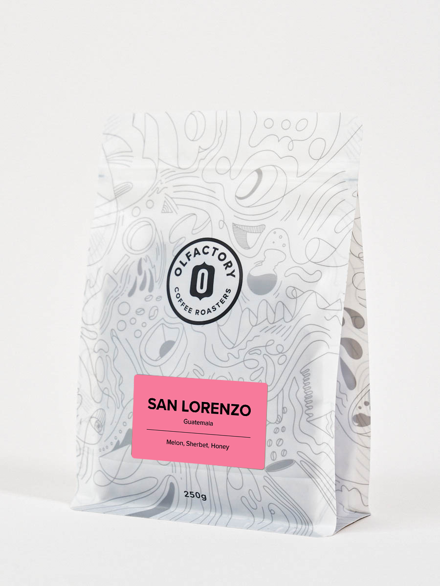 Bag of San Lorenzo single-origin speciality coffee — Olfactory Coffee Roasters
