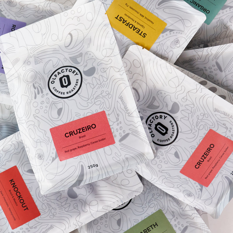 Olfactory Coffee Espresso Subscription coffee bags